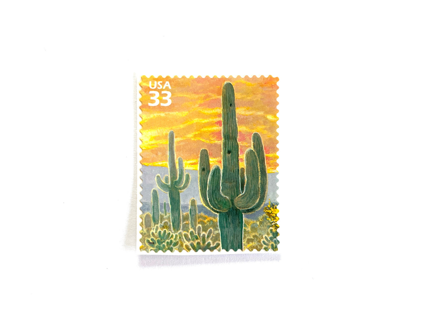 Sonoran Desert Saguaro Cactus Stamps (Nature of America Series, Cactus, Desert) Vintage Unused USPS Postage 33c
