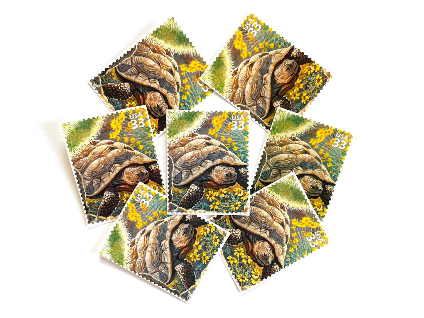 Sonoran Desert Tortoise Stamps (Nature of America Series, Reptiles, Desert) Vintage Unused USPS Postage 33c
