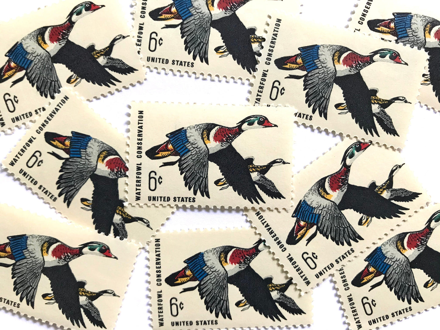 Waterfowl Conservation Stamps (Ducks Unlimited, Birds, Hunting) Vintage Unused USPS Postage 6c