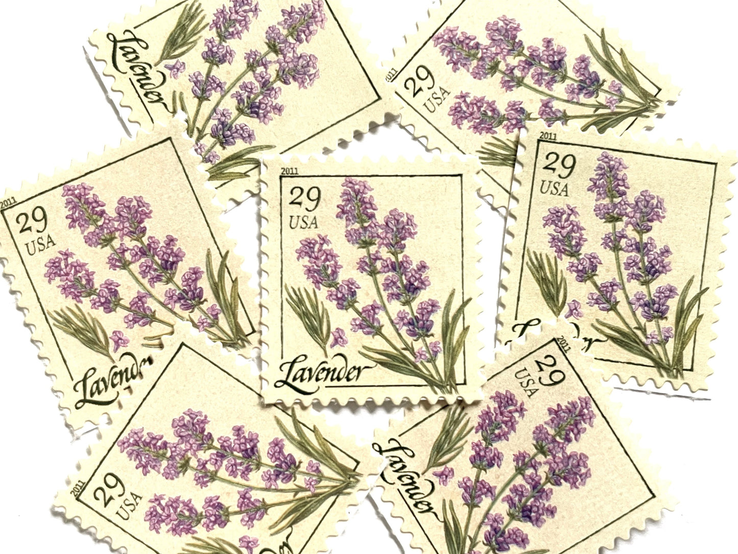 Lavender Herb Stamps (Herbs, Culinary, Flowers, Bridal, Purple) Vintage Unused USPS Postage 29c