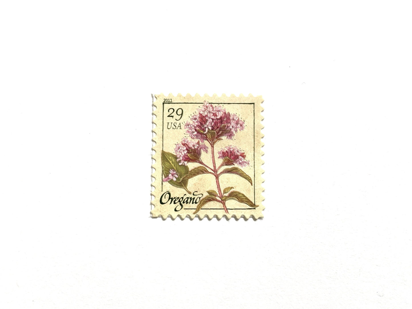 Oregano Herb Stamps (Herbs, Culinary, Flowers, Bridal, Pink) Vintage Unused USPS Postage 29c