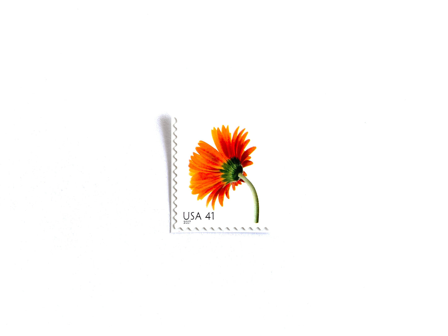 Orange Gerbera Daisy Stamps (Beautiful Blooms Series, Flowers, Bridal, Orange) Vintage Unused USPS Postage 41c