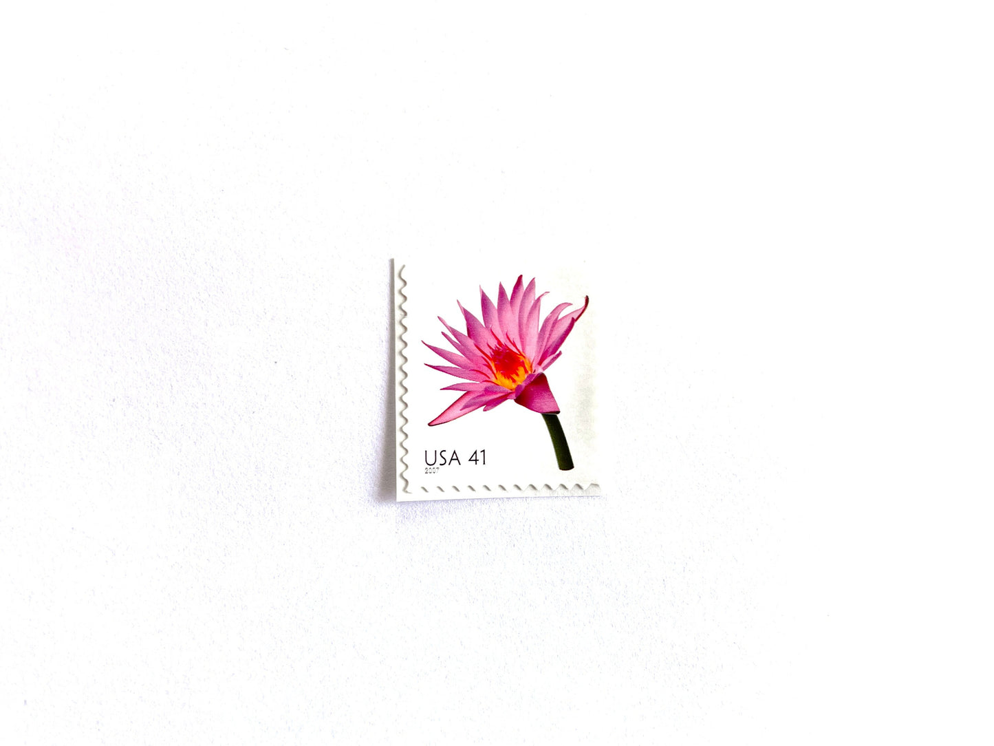 Pink Water Lily Stamps (Beautiful Blooms Series, Flowers, Bridal, Pink) Vintage Unused USPS Postage 41c