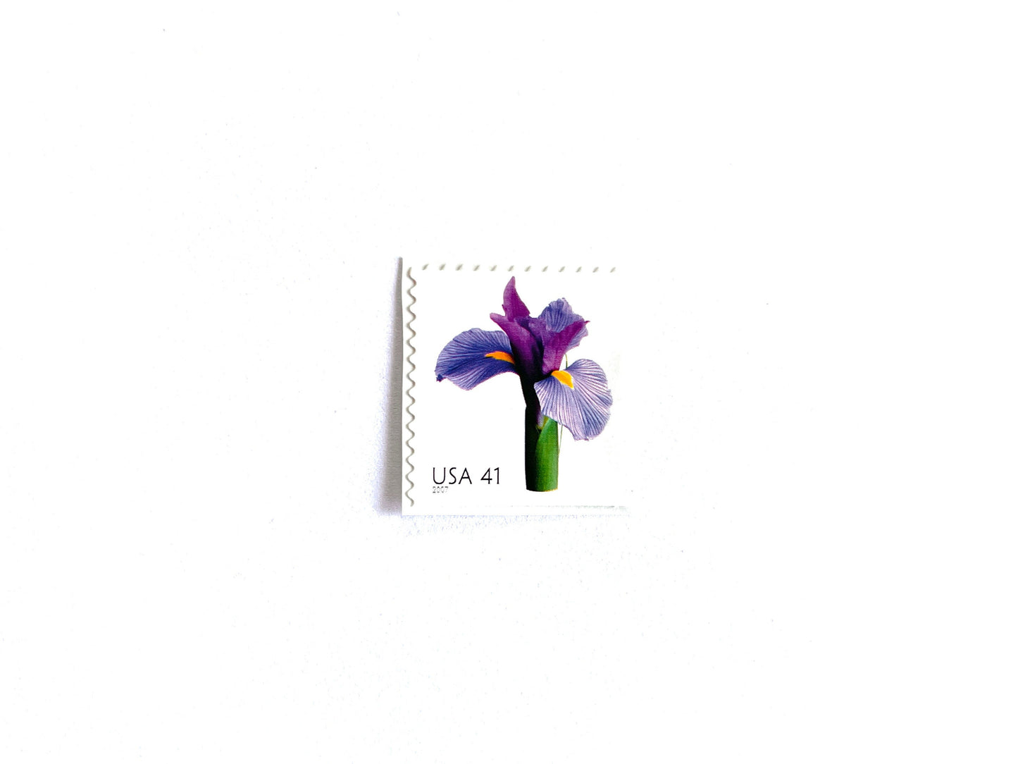 Purple Iris Stamps (Beautiful Blooms, Flowers, Bridal, Purple) Vintage Unused USPS Postage 41c