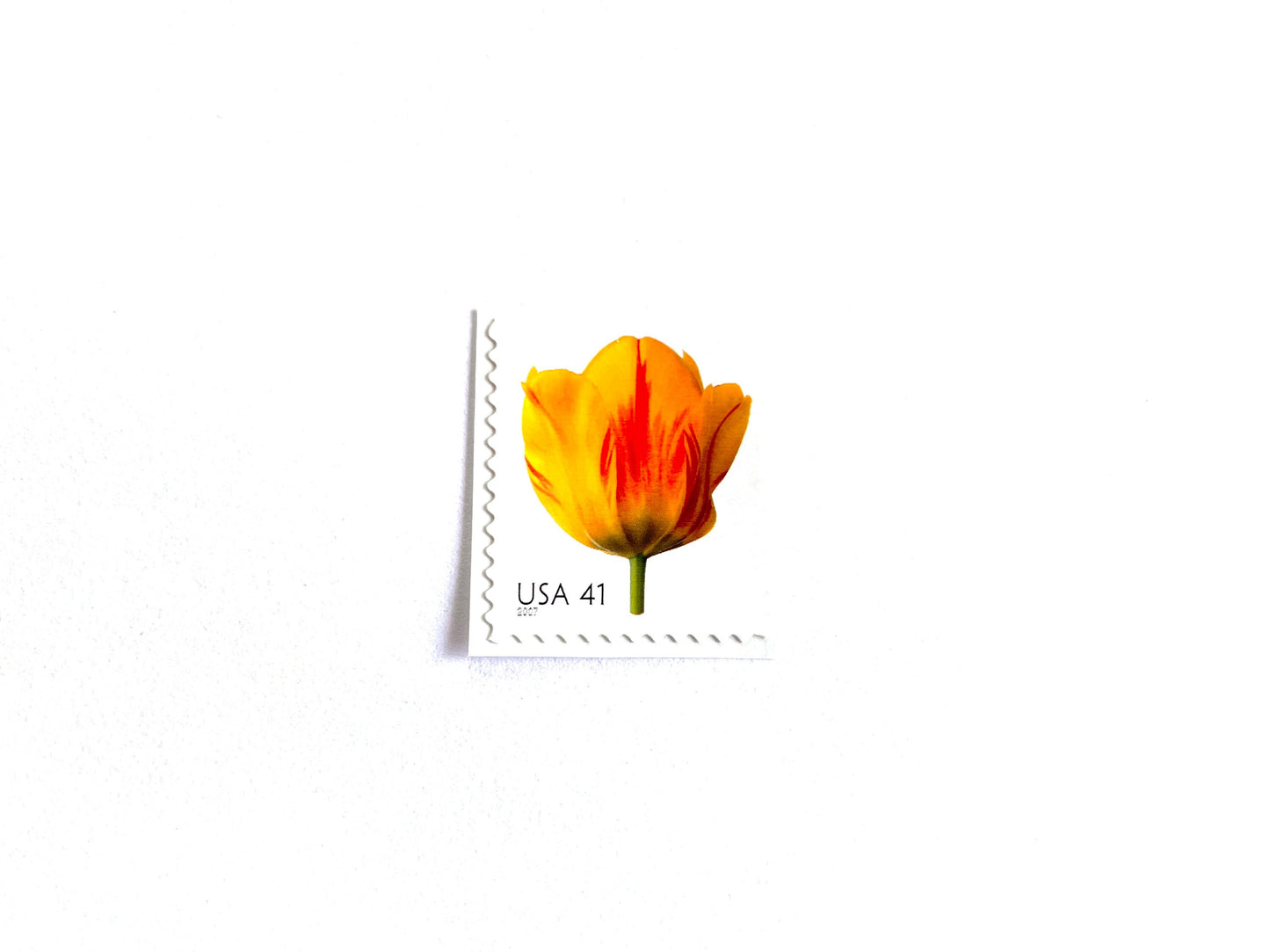 Tulip Stamps (Beautiful Blooms Series, Flowers, Bridal, Yellow) Vintage Unused USPS Postage 41c