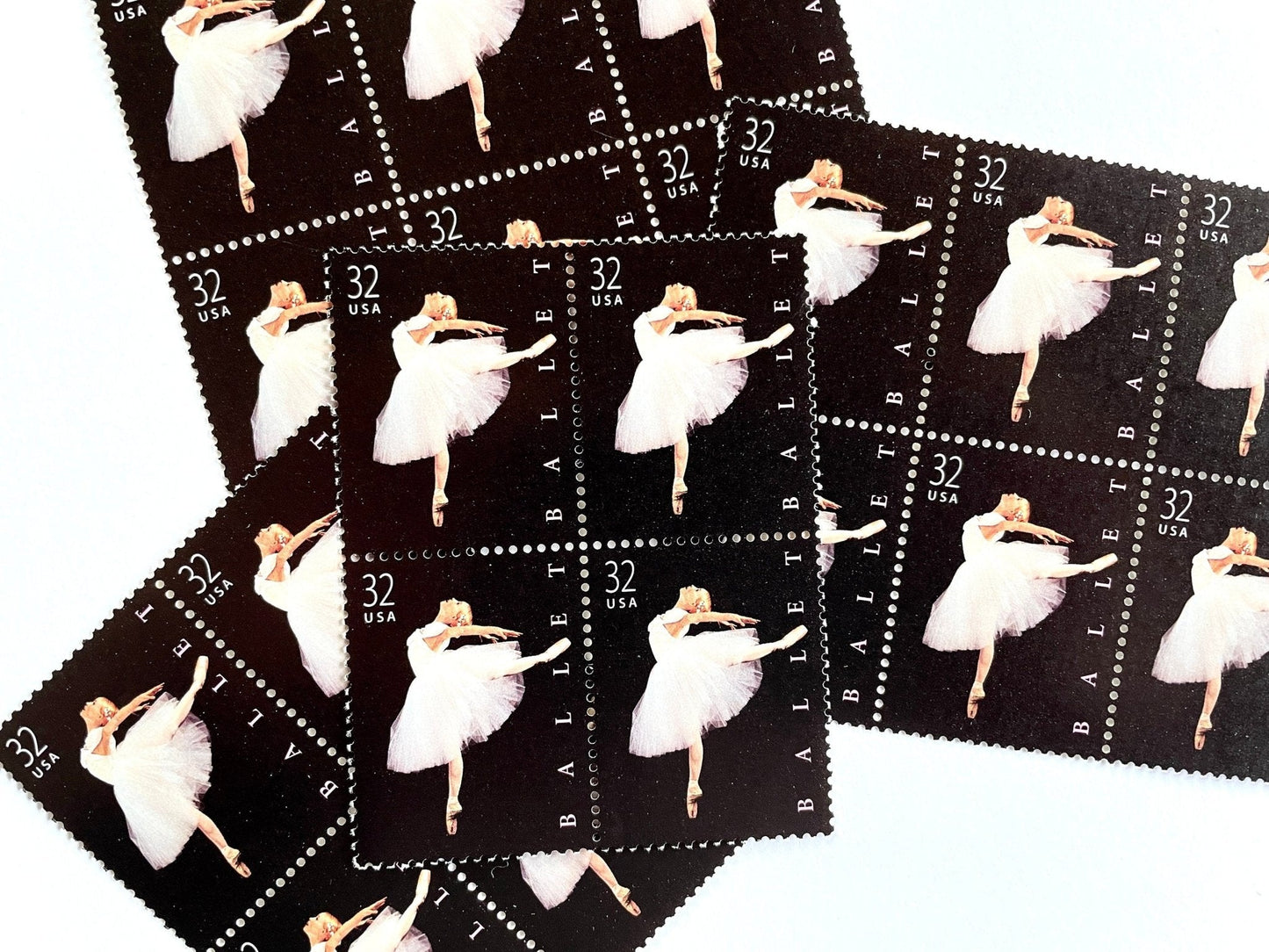 Vintage Unused American Ballet Stamps (Ballerina, Dance, Black) USPS Postage 32c - Heritage Post House