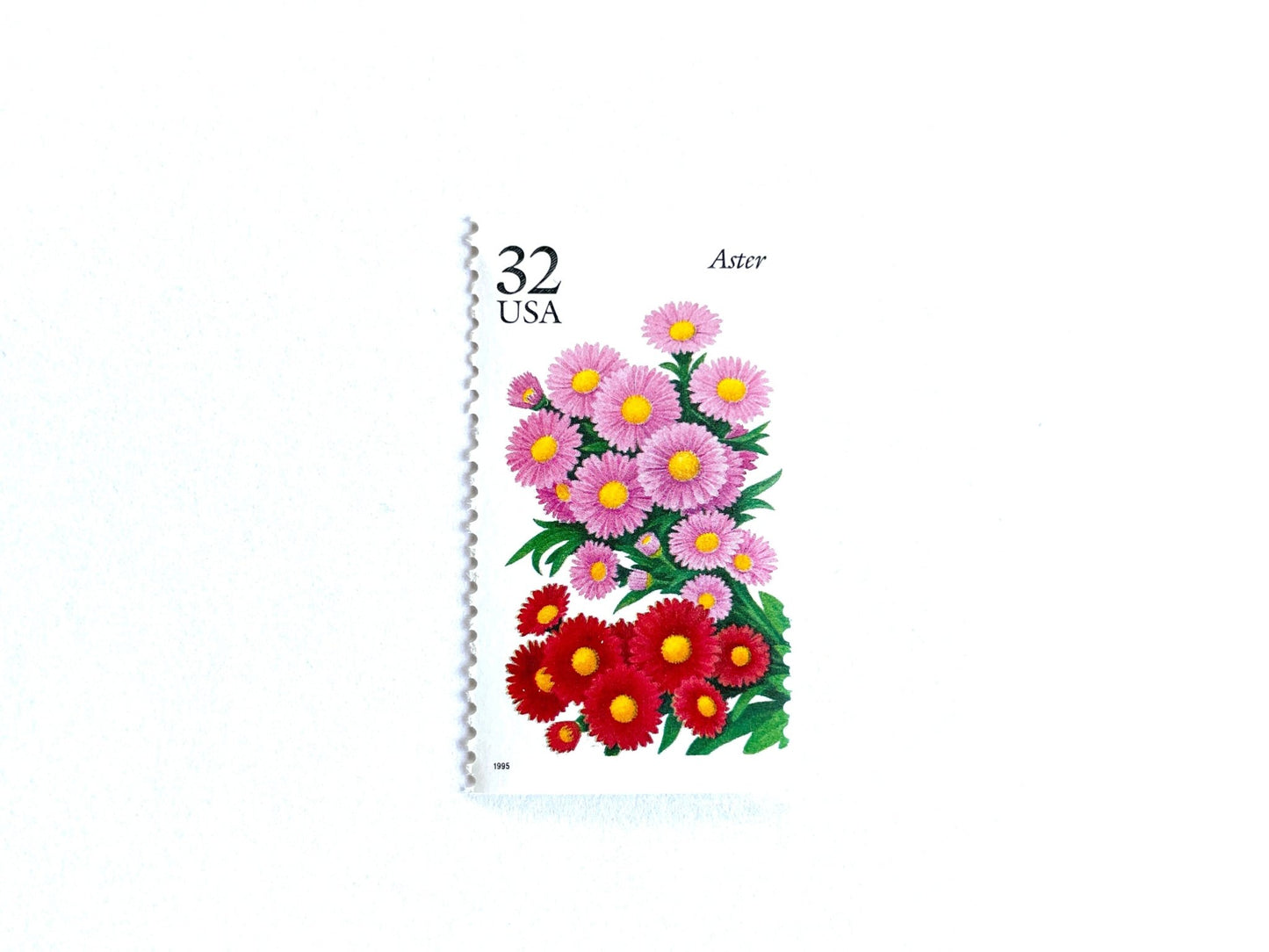 Vintage Unused Aster Flower Stamps (The Seasonal Garden), USPS Postage 32c - Heritage Post House