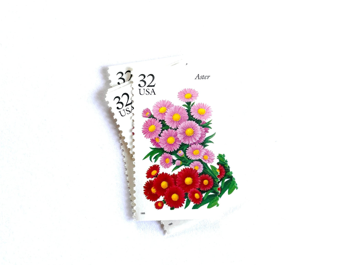 Vintage Unused Aster Flower Stamps (The Seasonal Garden), USPS Postage 32c - Heritage Post House