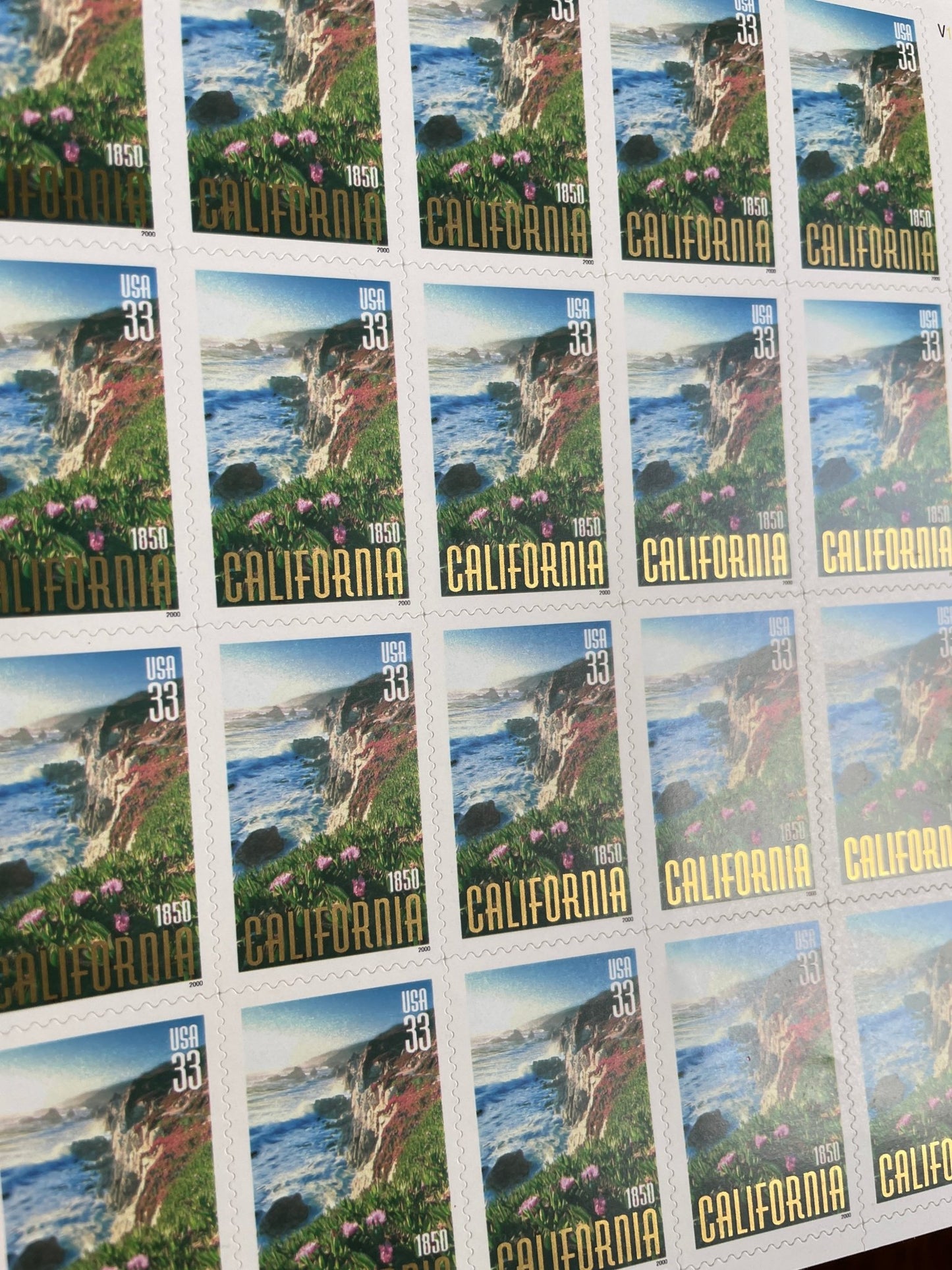Vintage Unused California Statehood 150th Anniversary Stamps (Big Sur), USPS Postage 33c - Heritage Post House