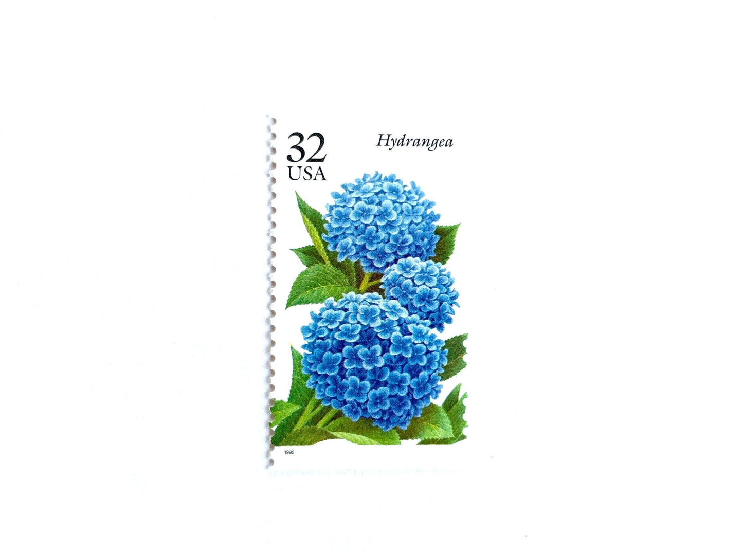 Vintage Unused Hydrangea Flower Stamps (The Seasonal Garden), USPS Postage 32c - Heritage Post House