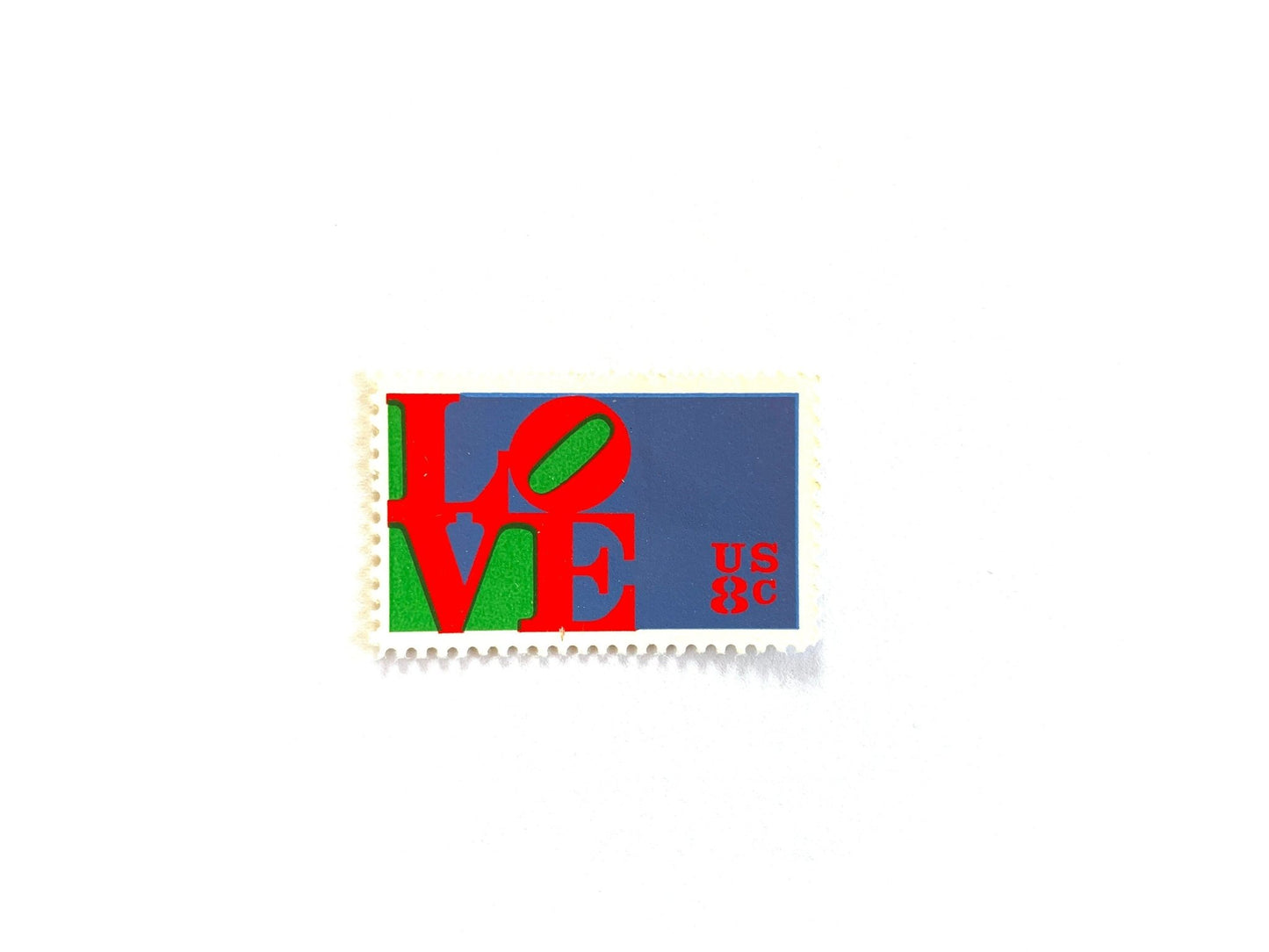 Vintage Unused Red Love Stamps (Love Series, Blue/Red/Green) USPS Postage 8c - Heritage Post House