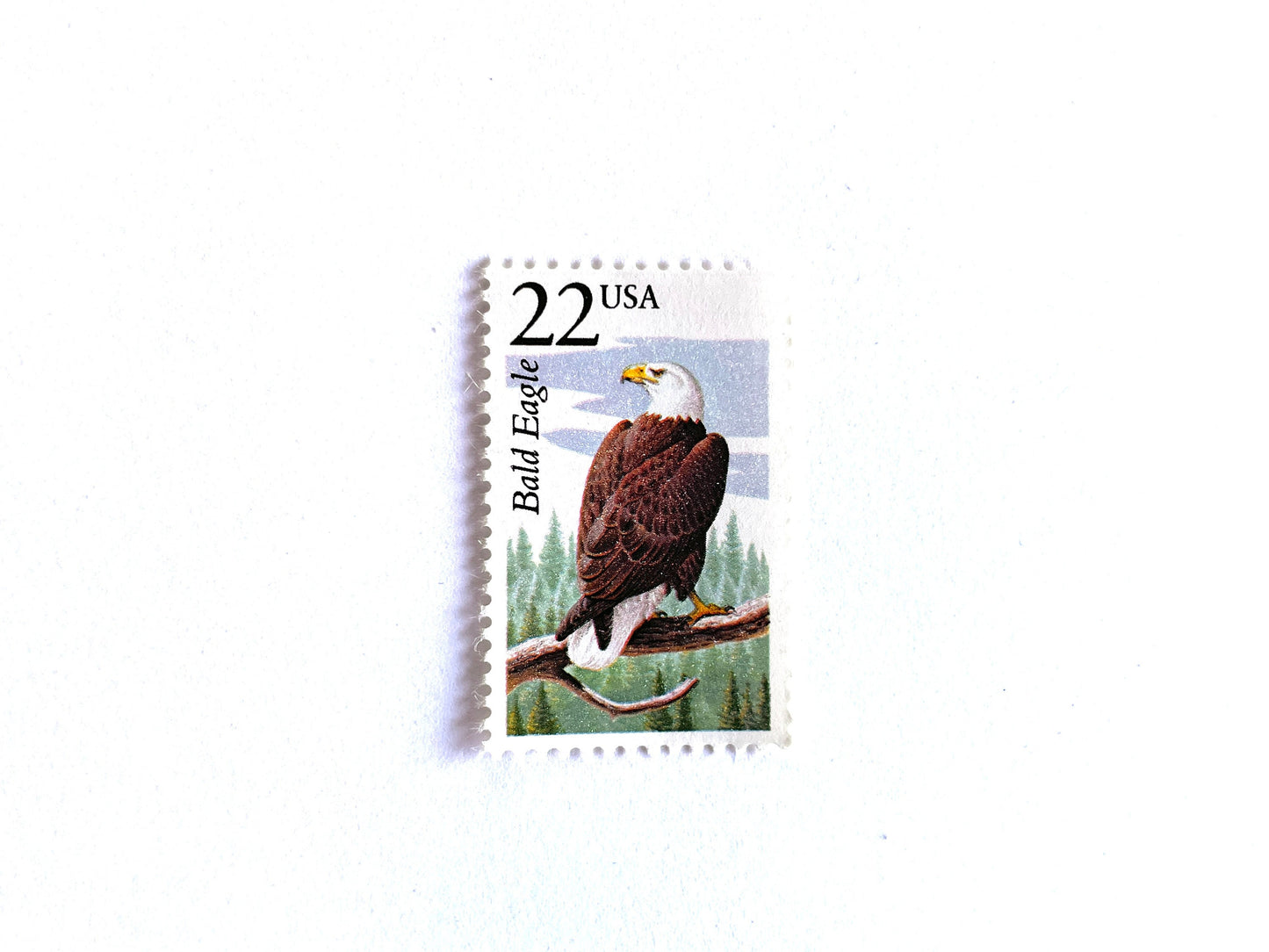 Bald Eagle Stamps (North American Wildlife Series, Bird, Multicolored) Vintage Unused USPS Postage 22c