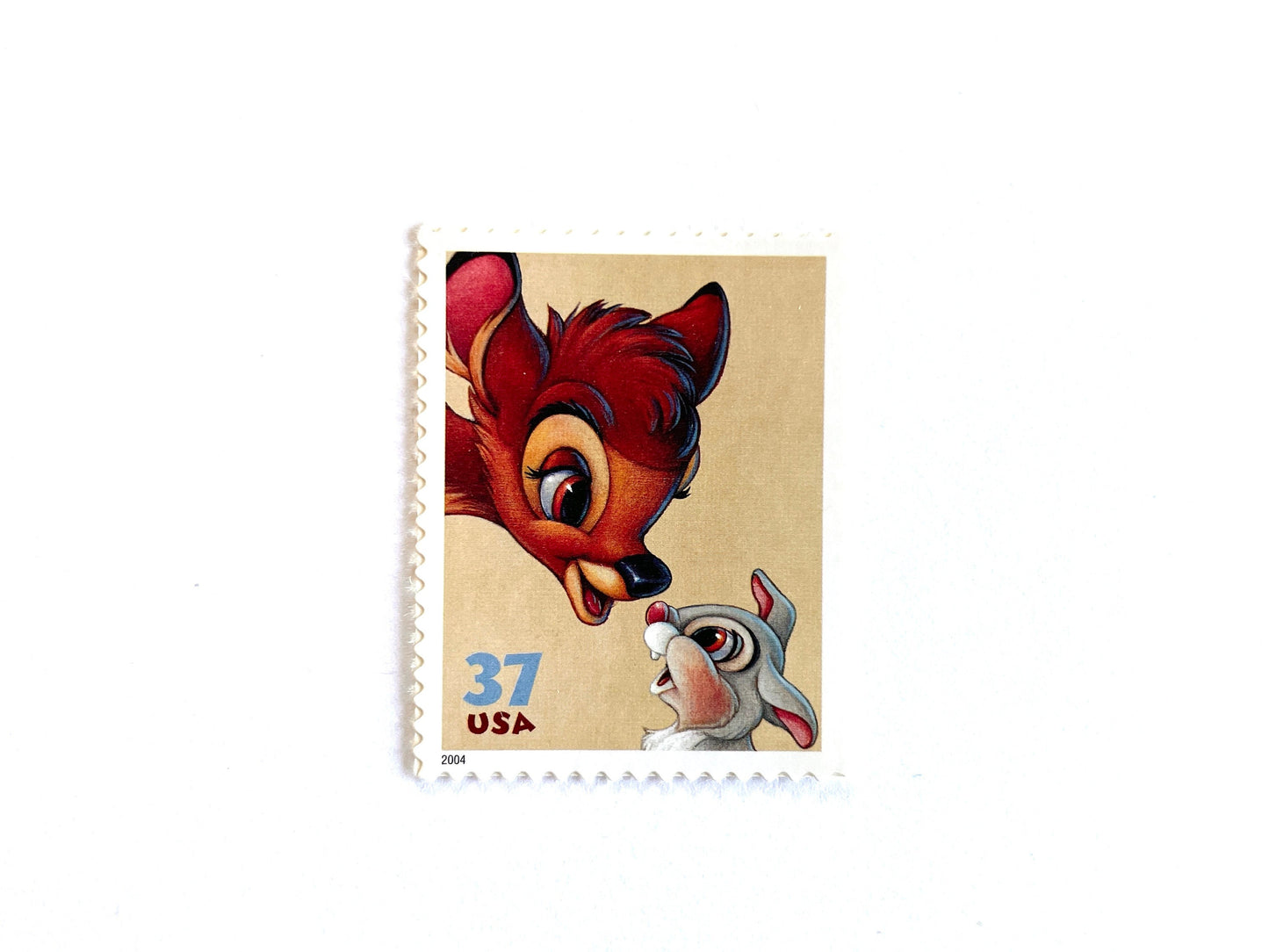 Bambi and Thumper Stamps (Art of Disney Friendship series, Disney Characters) Vintage Unused USPS Postage 37 cents