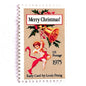 Image of 1975 Contemporary Christmas “Christmas Card” 10-cent stamps. Scott #1580. Stamp Themes: Cherub, Angel, Bells, Christmas Card, Holly, Holidays, Merry Christmas, Early Card by Louis Prang. Red, green, gold postage stamp.