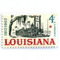 Image of Louisiana Statehood postage stamp from 1962, featuring a Mississippi River steamboat on vintage unused 4-cent USPS postage, Scott 1197.