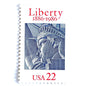 Image of 1986 “Statue of Liberty” 22-cent mail stamps. Scott #2224. Stamp Themes: Statue of Liberty, Joint Issue with France, NYC, New York City, Immigration. Red, white, and blue postage stamp.