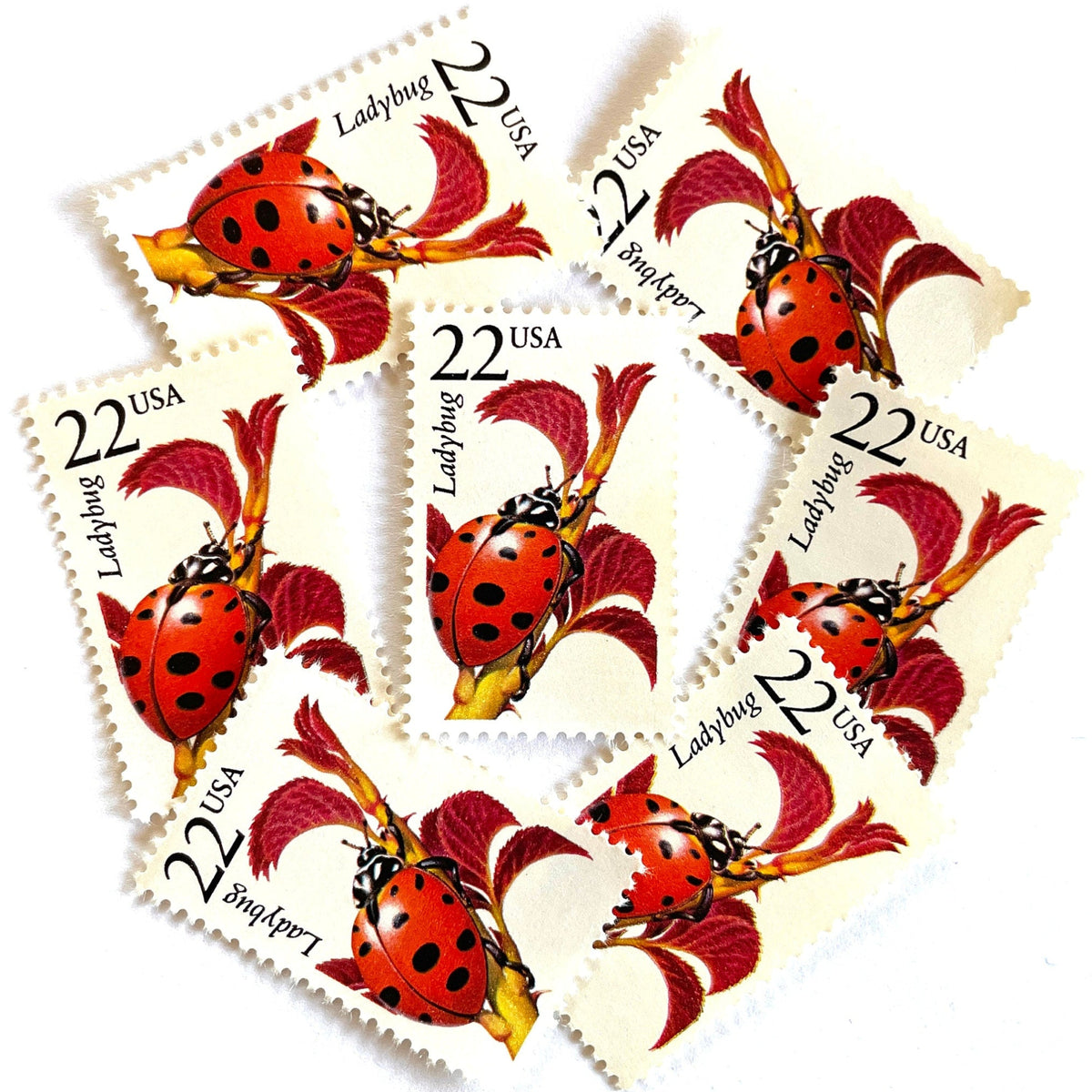 Ladybug Postage Stamps (North American Wildlife Series, Insect ...