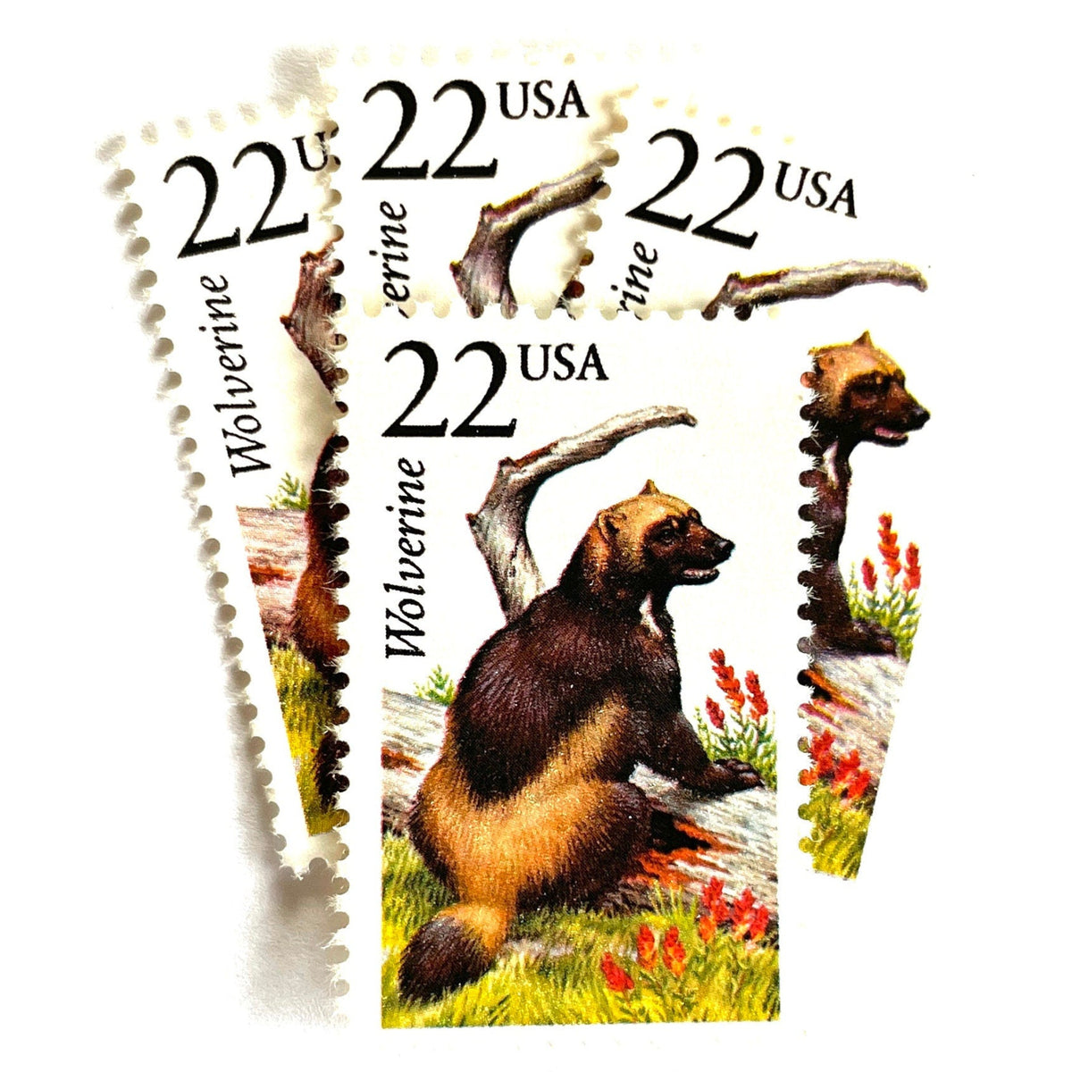 Wolverine Postage Stamps (North American Wildlife Series, Multicolored ...