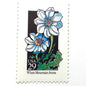 Image of 1992 American Wildflower Series “White Mountain Avens” vintage USPS mail stamps. Scott #2661. Stamp Themes: Plants, Flowers, Wildflowers, Flora. White, Blue, Green, Multicolored gummed postage stamp. Perfect postage stamp to use for save the date announcements, wedding invitation postage, bridal shower invitations, birth announcements, valentine’s day, thank you cards, and snail mail.