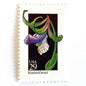 Image of 1992 American Wildflower Series “Rosebud Orchid” vintage USPS mail stamps. Scott #2670. Stamp Themes: Plants, Flowers, Wildflowers, Flora. Purple, Green, Black, Multicolored gummed postage stamp. Perfect postage stamp to use for save the date announcements, wedding invitation postage, bridal shower invitations, birth announcements, valentine’s day, thank you cards, and snail mail.