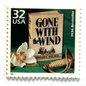 Image of 1998 Celebrate the Century — 1930s Gone With the Wind 32 cent stamps. Scott #3185i. Stamp themes: Classic Books, Novel, Literacy, Famous Movies, Cinema, Author Margaret Mitchell, Pulitzer Prize, Rhett Butler, Scarlet O'Hara, Southern Belle, Southern, Old South, Plantation, Civil War, Reconstruction, #1 Bestseller, Fiction, Love Story, Great American Classics, Burning of Atlanta, Magnolia, “Tomorrow is another day", "Frankly, my dear, I don't give a damn".