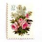 Image of 2004 Wedding Series “Garden Bouquet” unused 37-cent USPS mail stamps. Scott #3836. Stamp Themes: Flowers, Floral, Botanical, Bouquet, Wedding Bouquet, Bridal Flowers, Pastels, Victorian-era Botanical Art. Pink, White, Green, Multicolored postage stamp. Perfect postage stamp to use for save the date announcements, wedding invitation postage, shower invitations, thank you cards, valentine’s day, and snail mail.
