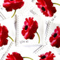 Image of 2007 Beautiful Blooms series “Poppy” unused 41-cent vintage USPS mail stamps. Scott #4183. Stamp Themes: Flowers, Floral, Botanical, Fragrant, Gardening, Nature. Red, Green, Multicolored self-adhesive postage stamp. Perfect postage stamp to use for save the date announcements, wedding invitation postage, bridal shower invitations, birth announcements, thank you cards, valentine’s day, and snail mail.