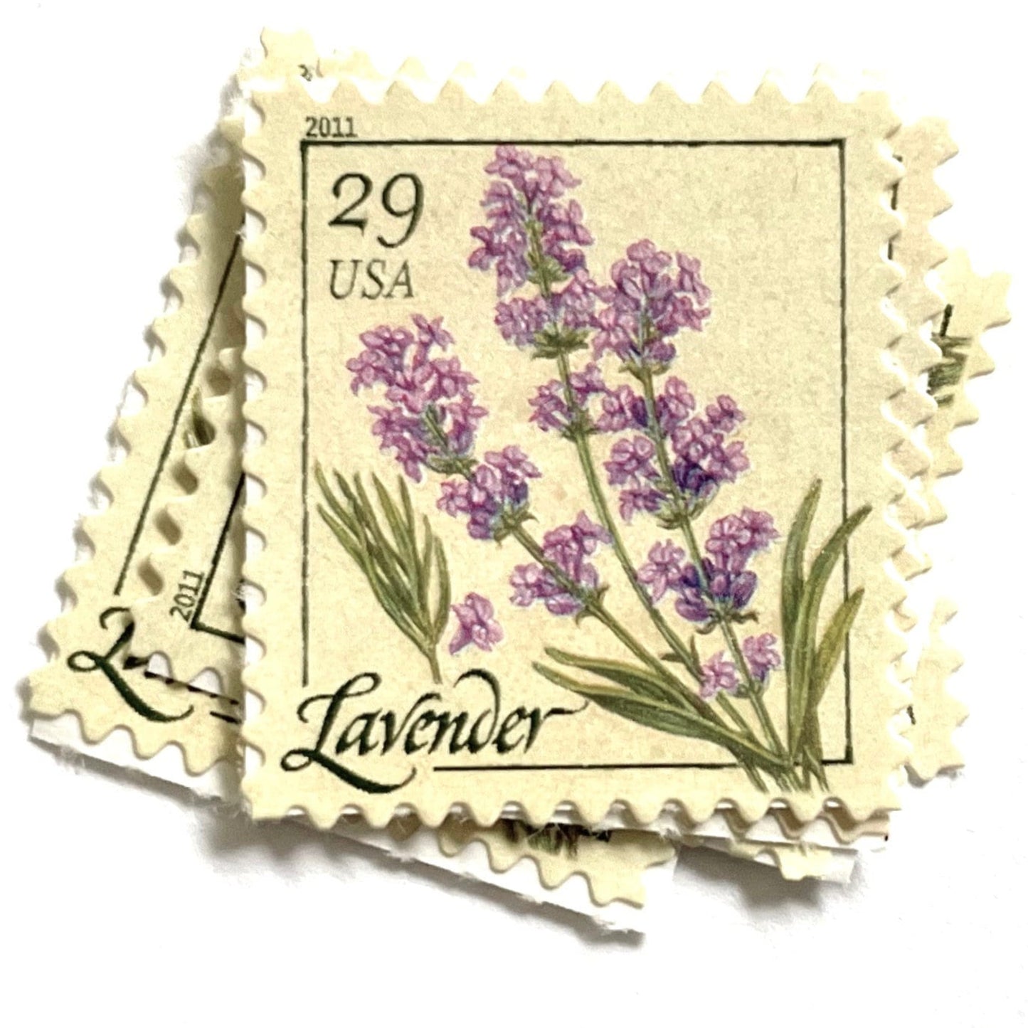 Image of 2011 Herbs Series “Lavender” unused 29-cent USPS mail stamps. Scott #4508. Stamp Themes: Herbs, Medicinal, Culinary, Cooking, Flowers, Wildflowers, Floral, Botanical, Fragrant, Mediterranean. Purple, Violet, Green, Beige/Neutral, Multicolored self-adhesive postage stamp. Perfect postage stamp to use for save the date announcements, wedding invitation postage, shower invitations, birth announcements, thank you cards, valentine’s day, and snail mail.