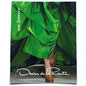 Oscar de la Renta Green Dress postage stamp from 2017 featuring a green couture dress on unused USPS Forever postage, Scott 5173c.