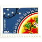 Deck the Halls postage stamp from 2017 featuring festive Christmas cookies inspired by the classic holiday carol on unused USPS Forever postage, Scott 5247.