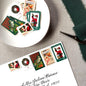 Unused “Green Wreath Christmas” vintage postage stamp set perfect for adding a special touch to your holiday cards or letters! Each curated set is comprised of five (5) unused stamps with a total USPS postage value of $0.87 (USD) per set — enough postage to mail a standard letter weighing up to 1-ounce.