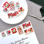 Unused vintage stamp set perfect for adding a special touch to your holiday cards or letters! Each curated set is comprised of six (6) unused stamps with a total USPS postage value of $0.85 per set — enough postage to mail a standard letter weighing up to 1-ounce. These U.S. stamps are perfectly valid for use as postage for mailing with USPS.
