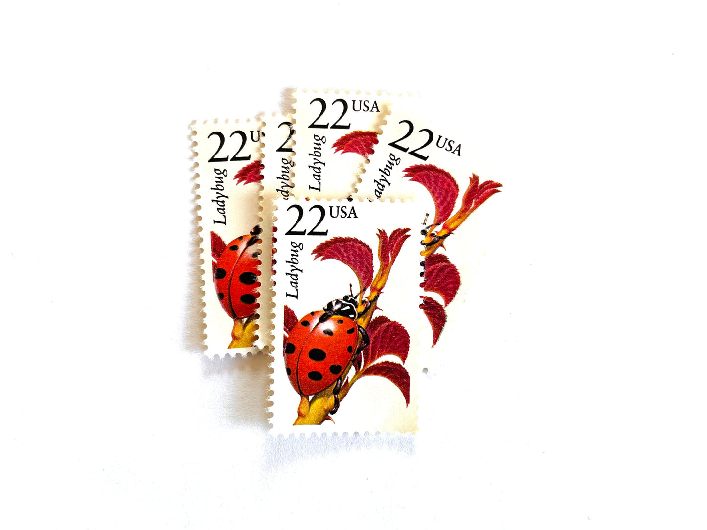 Ladybug Stamps (North American Wildlife Series, Insect, Multicolored) Vintage Unused USPS Postage 22c