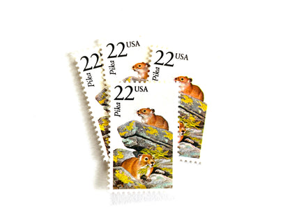 Pika Stamps (North American Wildlife Series, Multicolored) Vintage Unused USPS Postage 22c