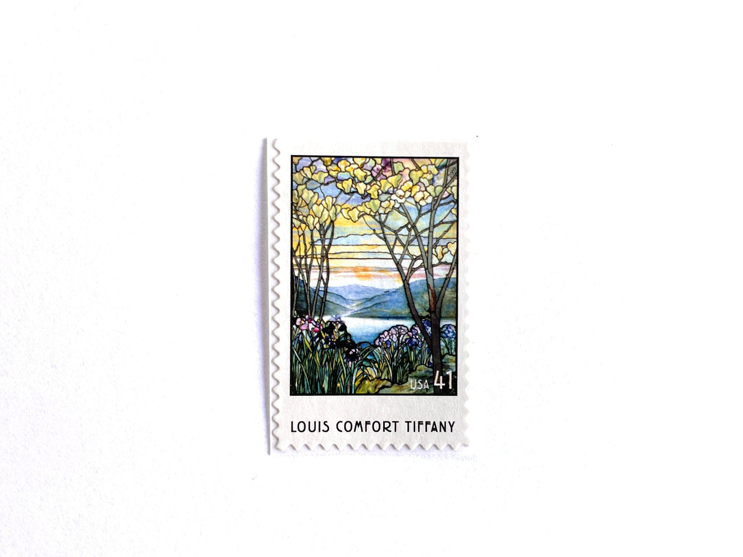 2007 Louis Comfort Tiffany USPS Postage Stamp, Face Value 41 cents, Self-Adhesive Postage Stamp, Uncirculated, Unused Mail Stamp, Mint Condition Stamp, Multicolored Postage Stamp, United States Postal Service Stamps, American Treasures Series, Stained Glass, Scott 4165