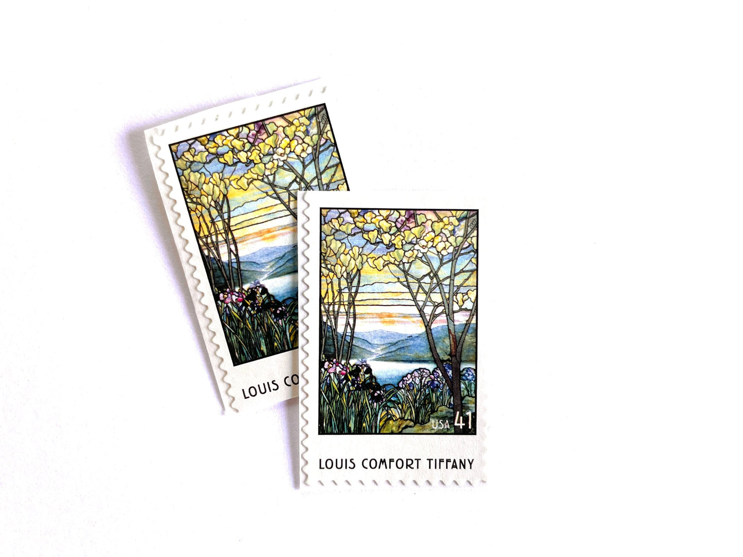 2007 Louis Comfort Tiffany USPS Postage Stamp, Face Value 41 cents, Self-Adhesive Postage Stamp, Uncirculated, Unused Mail Stamp, Mint Condition Stamp, Multicolored Postage Stamp, United States Postal Service Stamps, American Treasures Series, Stained Glass, Scott 4165