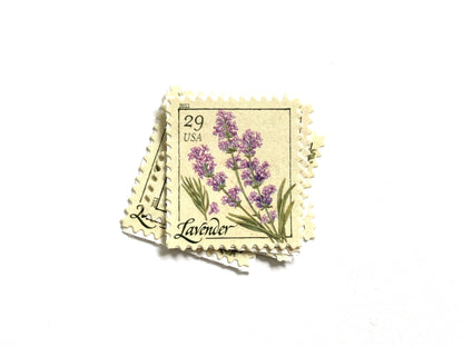 Lavender Herb Stamps (Herbs, Culinary, Flowers, Bridal, Purple) Vintage Unused USPS Postage 29c