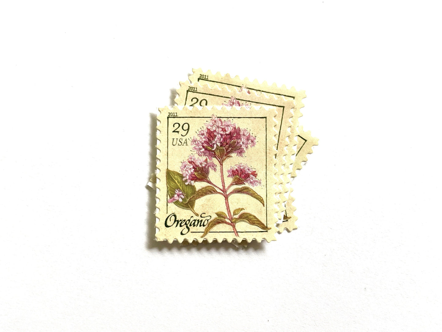 Oregano Herb Stamps (Herbs, Culinary, Flowers, Bridal, Pink) Vintage Unused USPS Postage 29c