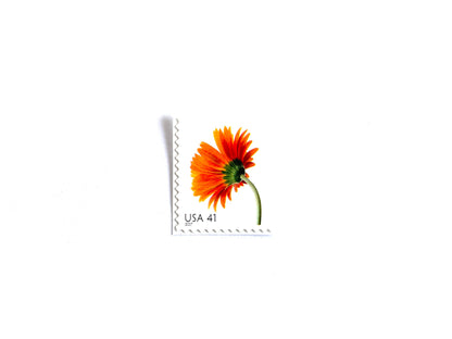 Orange Gerbera Daisy Stamps (Beautiful Blooms Series, Flowers, Bridal, Orange) Vintage Unused USPS Postage 41c