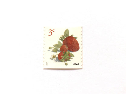 Unused Strawberries Stamps (Red Strawberry, Fruit) USPS Postage 3c - Heritage Post House