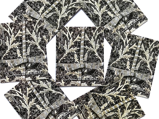 Unused Vintage Oscar de la Renta Black and Metallic Fabric Stamps (ODLR, Fashion Designer) USPS Postage Forever Stamp - Heritage Post House