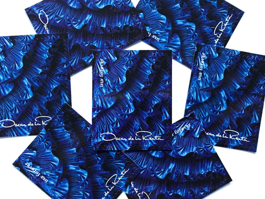 Unused Vintage Oscar de la Renta Blue Dress Ruffles Stamps (ODLR, Fashion Designer) USPS Postage Forever Stamp - Heritage Post House