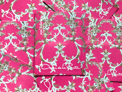 Unused Vintage Oscar de la Renta Pink Fabric Stamps (ODLR, Fashion Designer) USPS Postage Forever Stamp - Heritage Post House