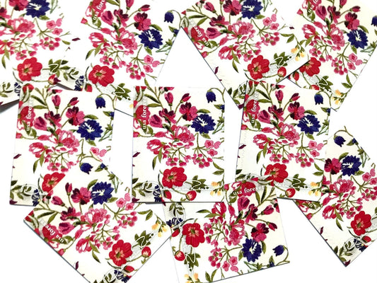 Unused Vintage Oscar de la Renta White Floral Fabric Stamps (ODLR, Fashion Designer, Flowers) USPS Postage Forever Stamp - Heritage Post House