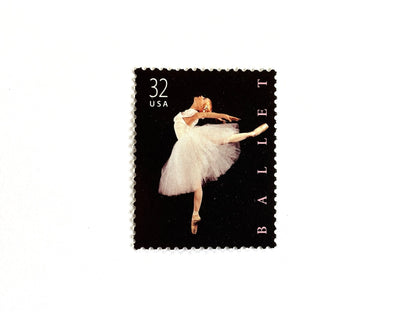 Vintage Unused American Ballet Stamps (Ballerina, Dance, Black) USPS Postage 32c - Heritage Post House