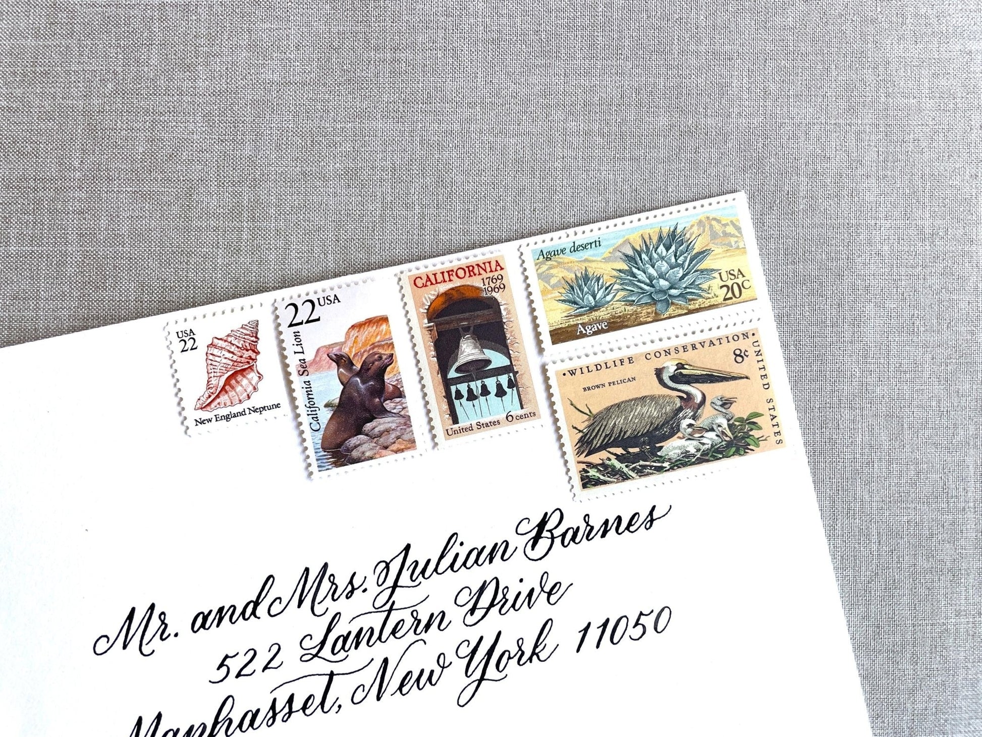 Vintage Unused California Beach to Desert Postage Sets of 5 Stamps (For Letter Weighing 1 - ounce ea., Wedding, Save - the - Date) USPS Postage 78c per set - Heritage Post House