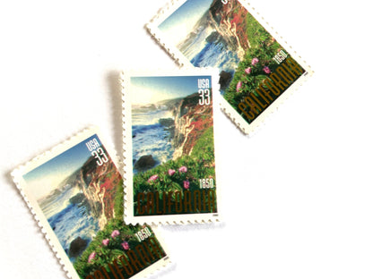 Vintage Unused California Statehood 150th Anniversary Stamps (Big Sur), USPS Postage 33c - Heritage Post House