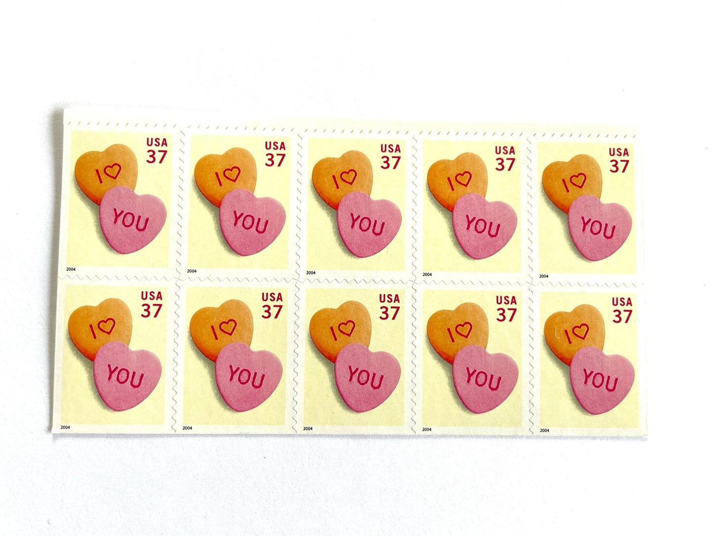 Vintage Unused Love Series Candy Hearts Stamps (Wedding, Valentine's Day, Sweetheart) USPS Postage 37c - Heritage Post House