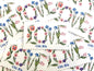Vintage Unused Love Series Love Flowers Stamps (Botanical, Wedding, Bridal) USPS Postage 20c - Heritage Post House