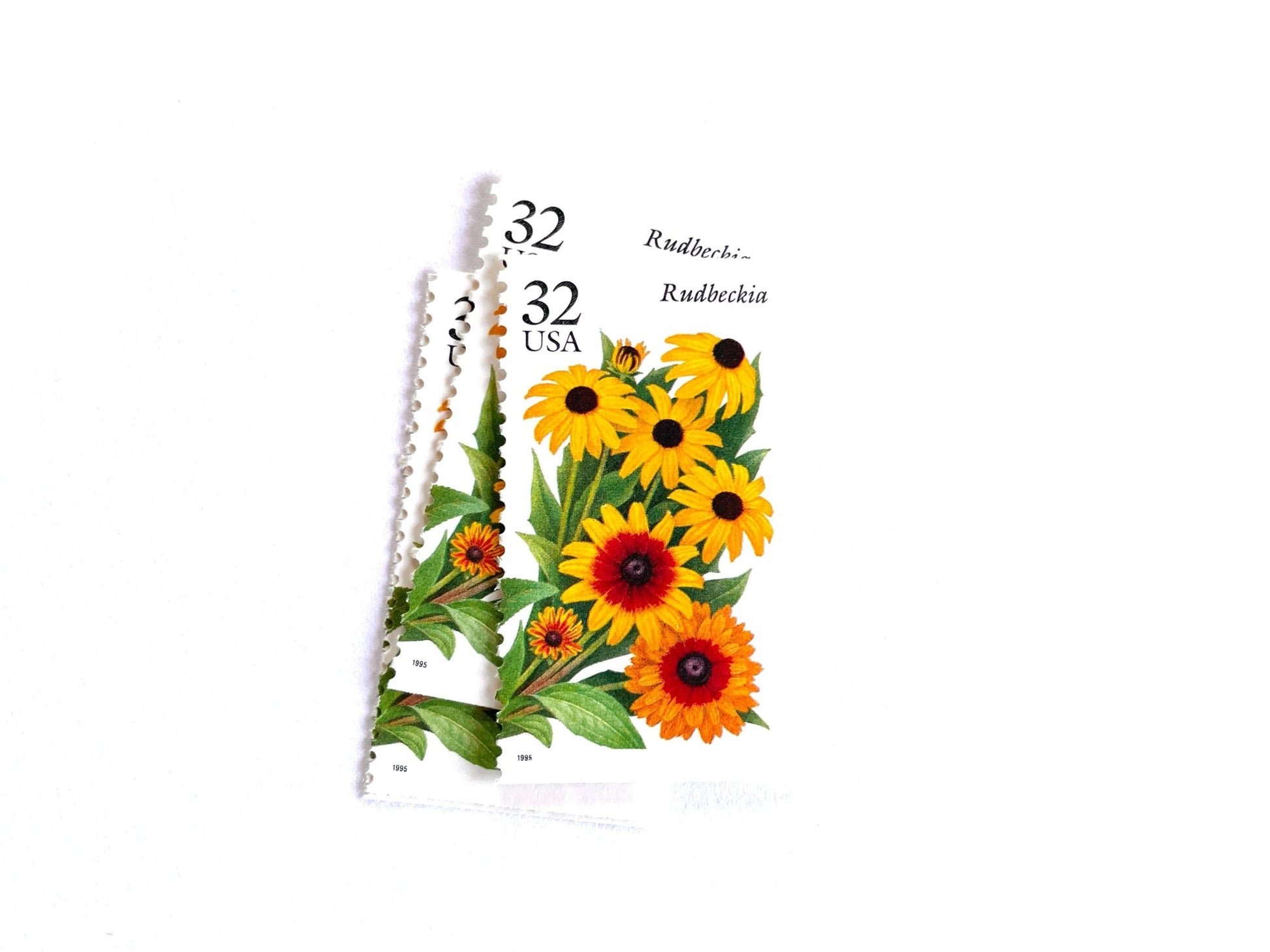 Vintage Unused Rudbeckia or “Black - eyed Susan” Flower Stamp (The Seasonal Garden), USPS Postage 32c - Heritage Post House